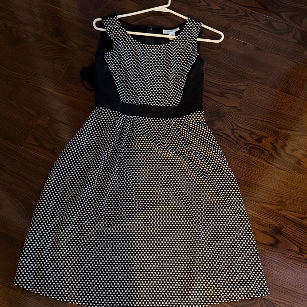 Motherhood Maternity Black and White Dotted Dress